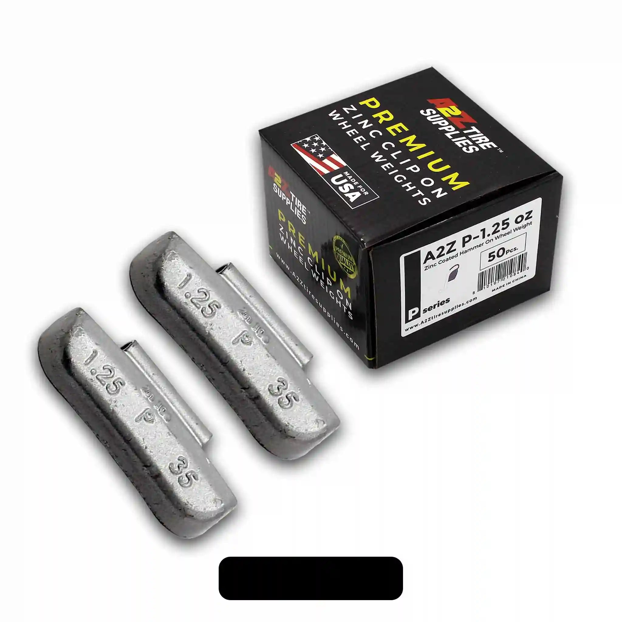 P Series 1.25-oz Rust-Proof Epoxy Coated Zinc Hammer-On Wheel Weights — Box of 50
