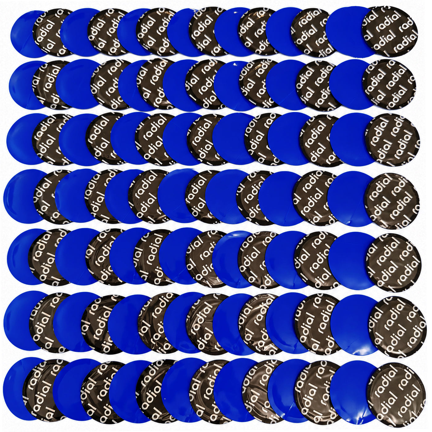 1.75" Round Radial-Ply Tire Repair Patches - 100/Bag | Bulk Small Tread Repairs