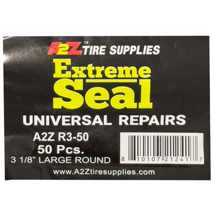 Large 3.125" Round Radial-Ply Tire Repair Patches (50/Bag)
