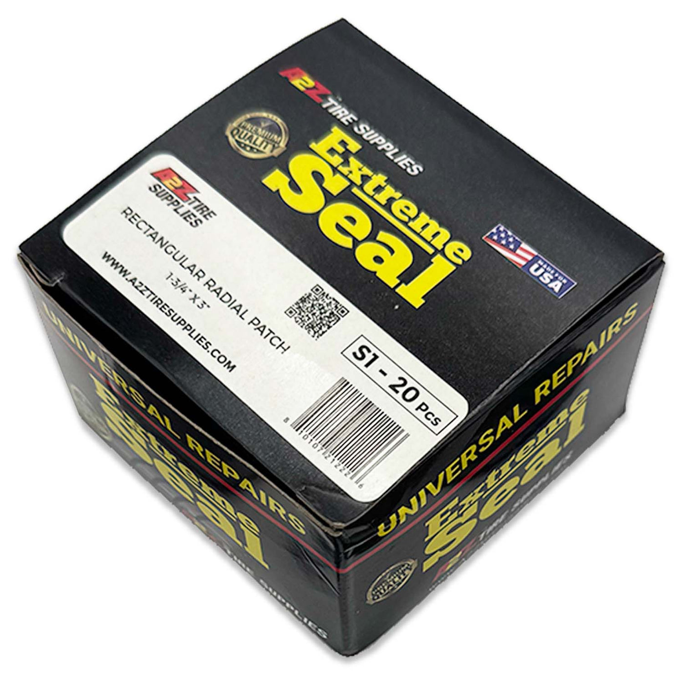 1.75" x 3" Square Radial-Ply Tire Repair Patches - 20/Box, Elongated Tread Repairs, alternate view