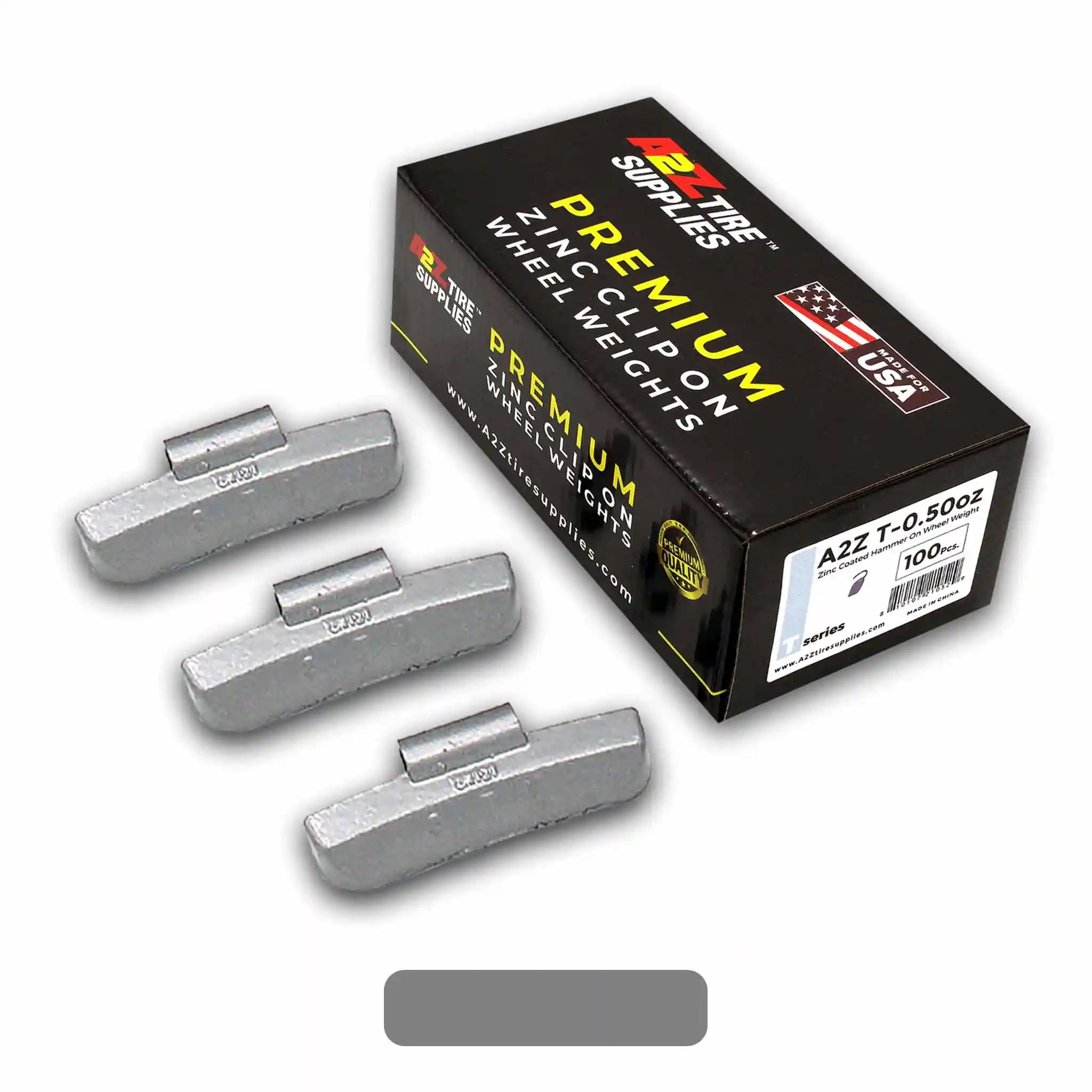 T Series 0.50-oz Rust-Proof Epoxy Coated Zinc Hammer-On Wheel Weights — Box of 100