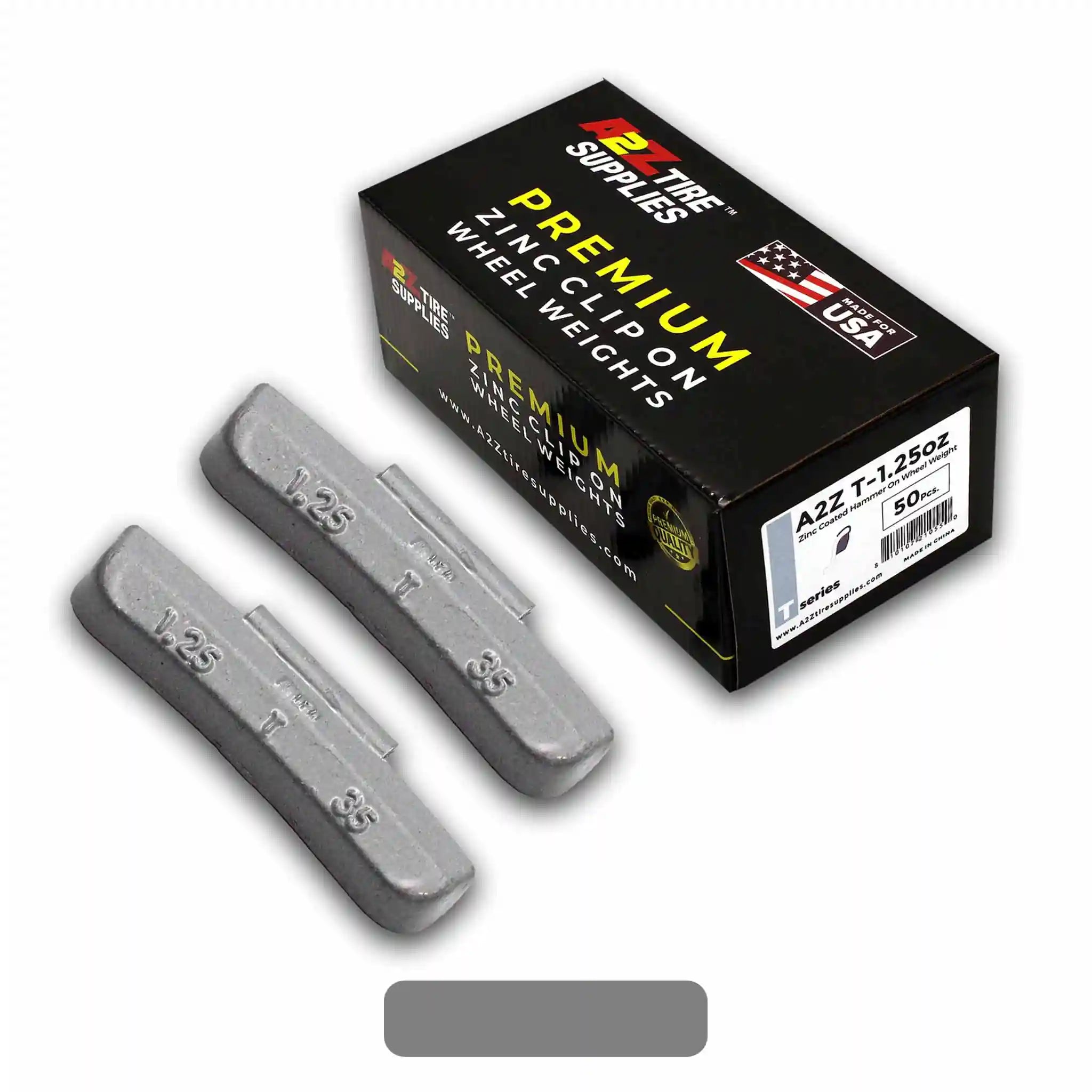 T Series 1.25-oz Rust-Proof Epoxy Coated Zinc Hammer-On Wheel Weights — Box of 50