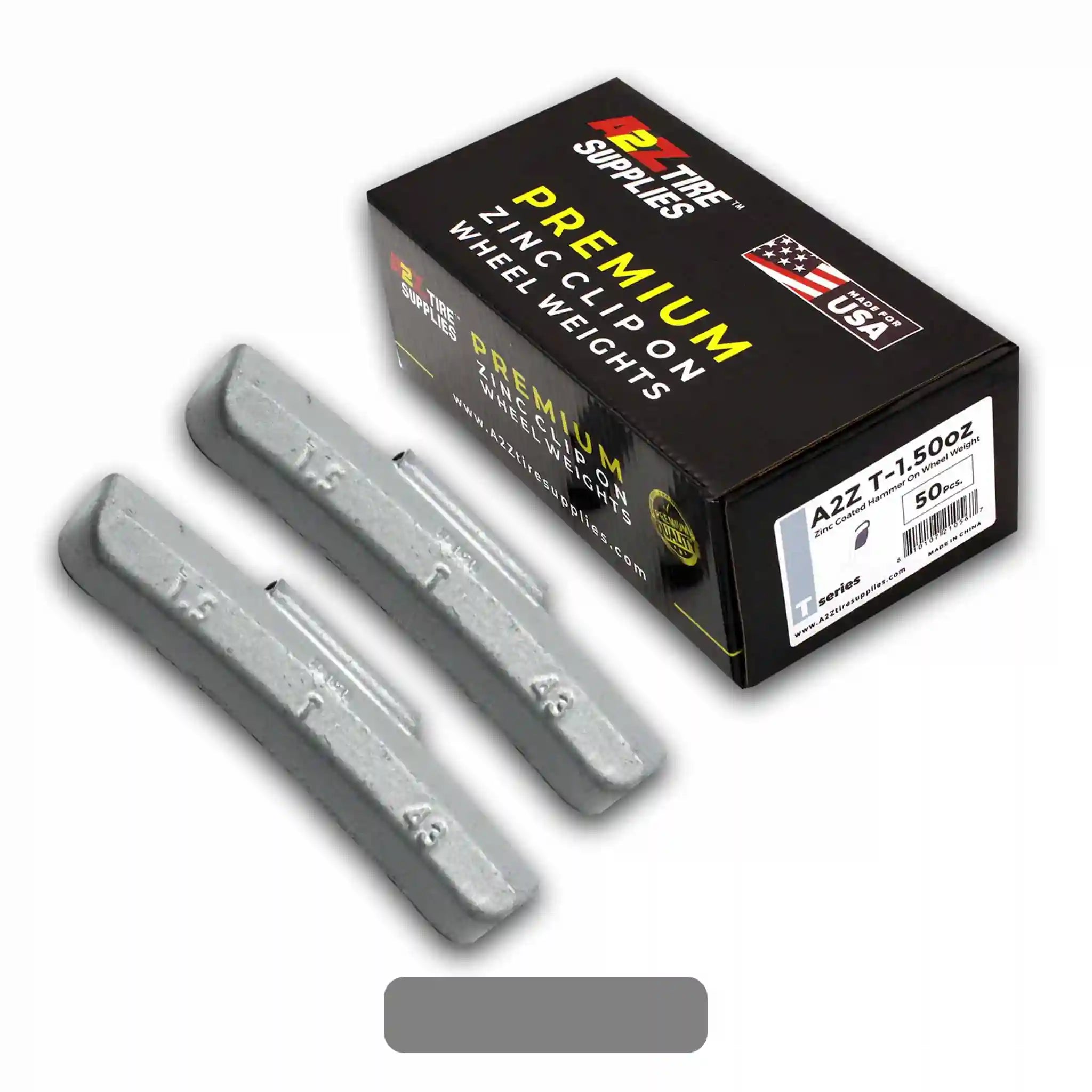 T Series 1.50-oz Rust-Proof Epoxy Coated Zinc Hammer-On Wheel Weights — Box of 50