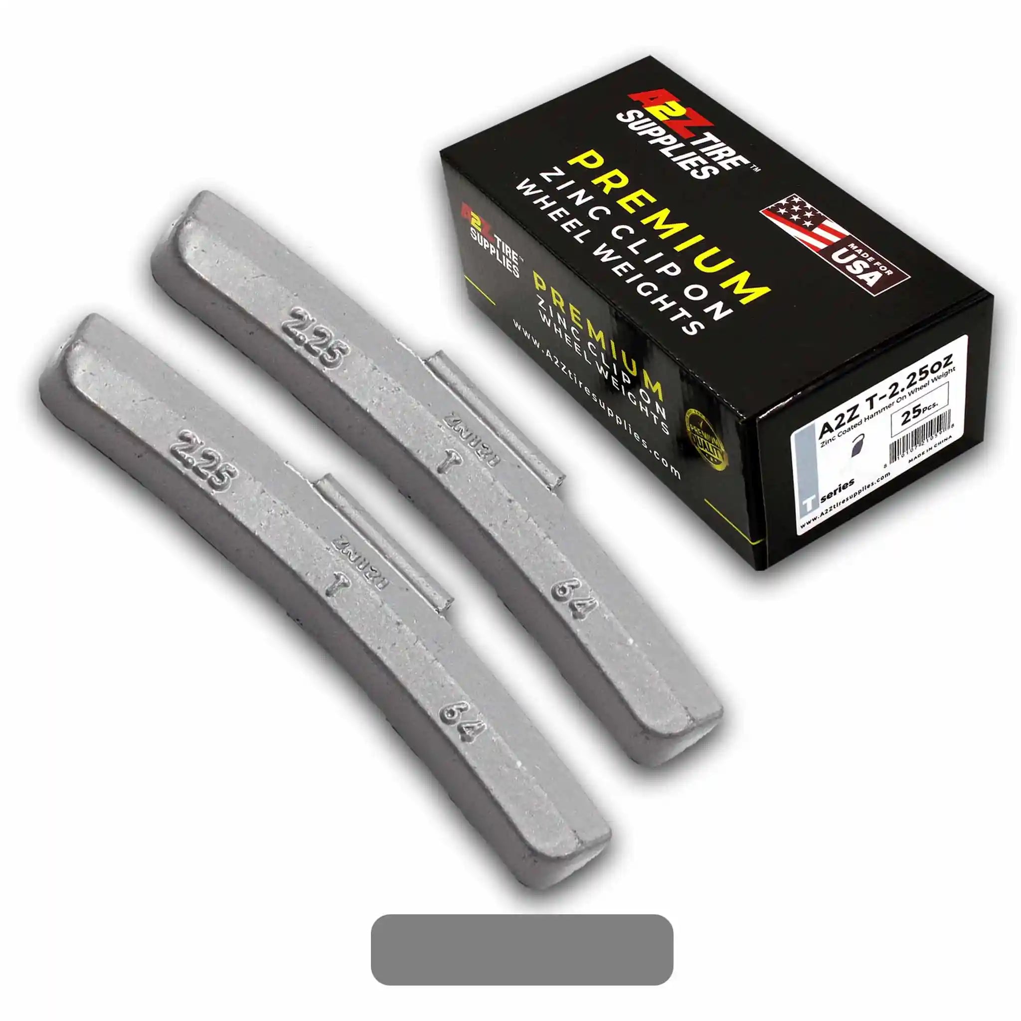 T Series 2.25-oz Rust-Proof Epoxy Coated Zinc Hammer-On Wheel Weights — Box of 25