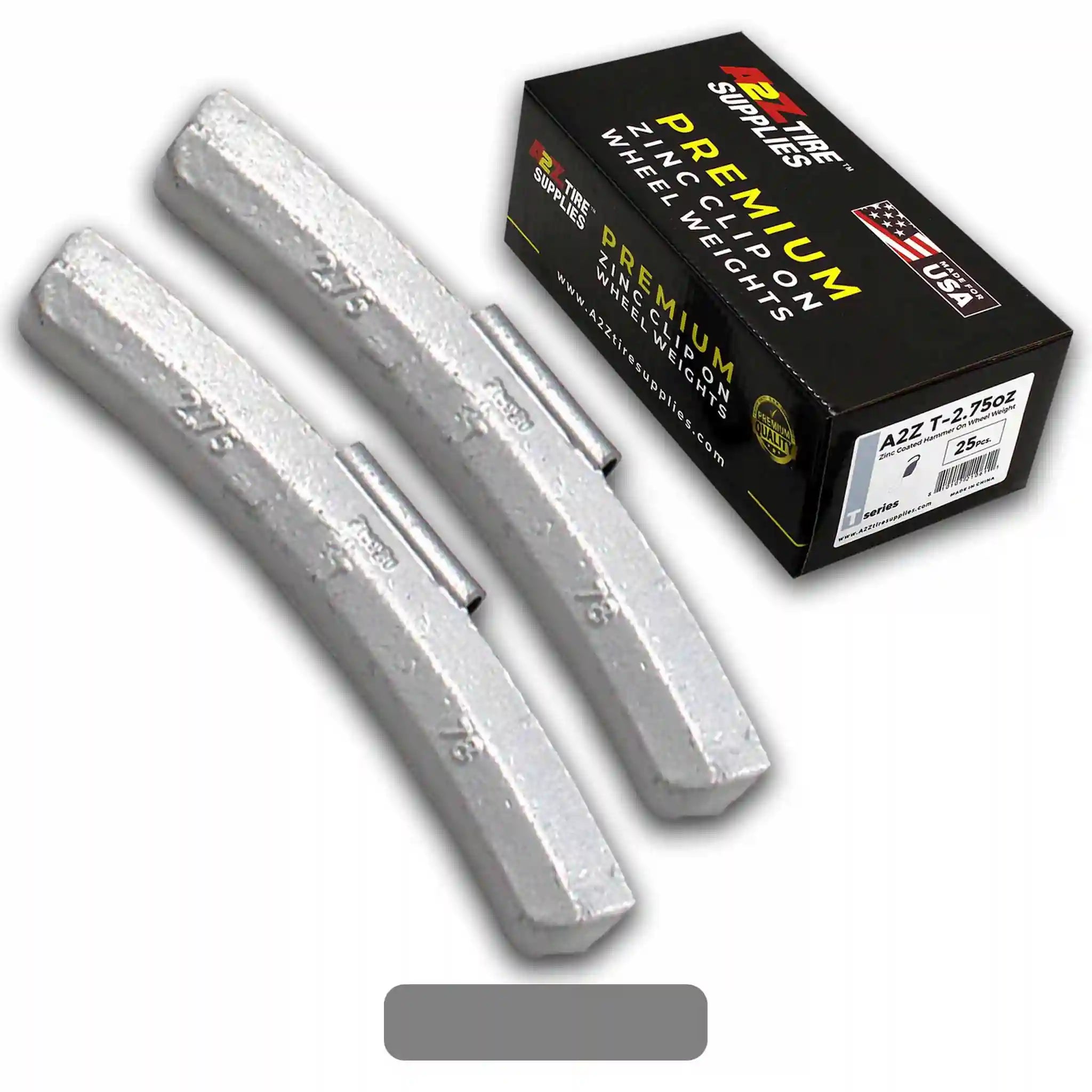 T Series 2.75-oz Rust-Proof Epoxy Coated Zinc Hammer-On Wheel Weights — Box of 25