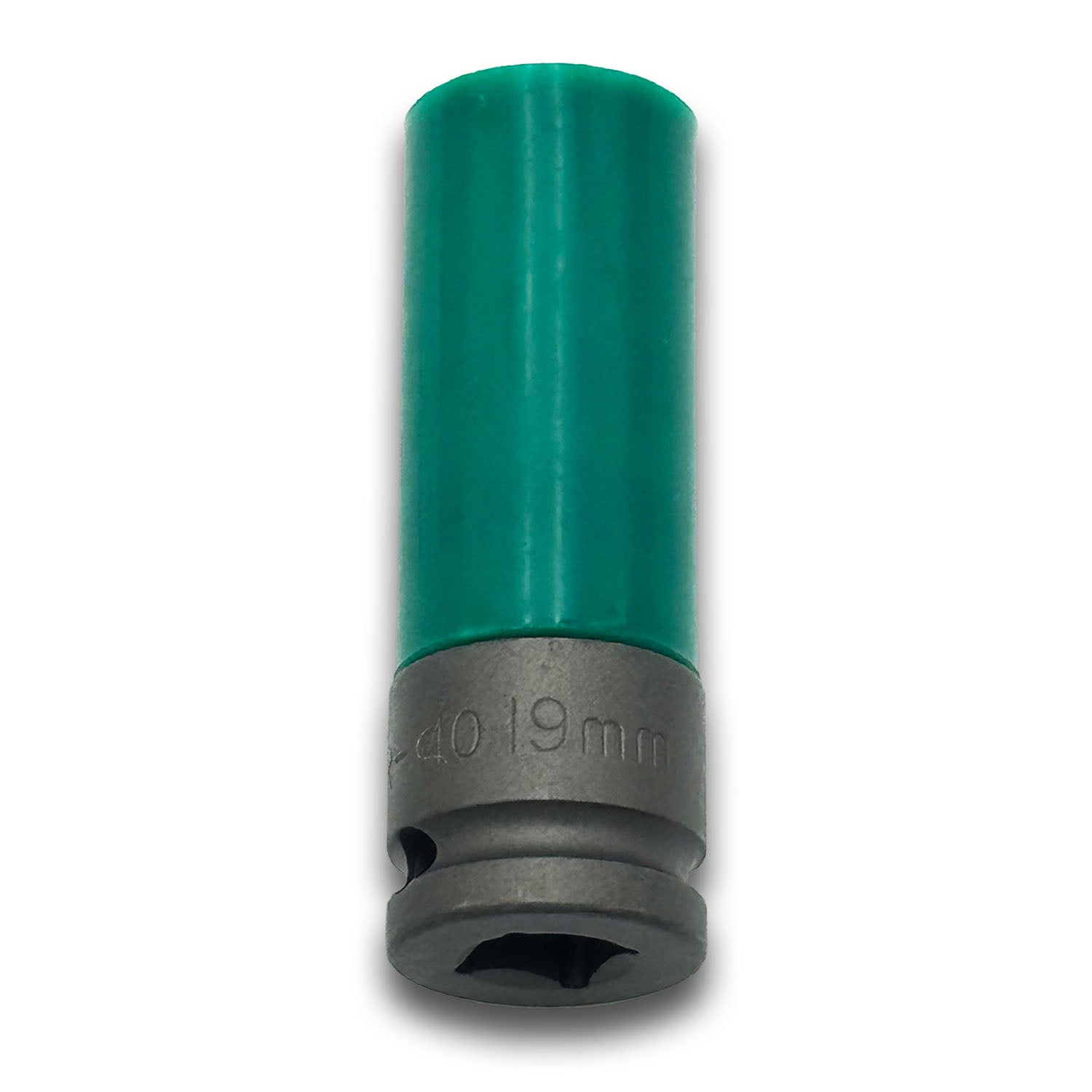 Thin-wall 19mm Steel Socket with Plastic Sleeve to Protect Wheels 1/2" Drive - Metric (Made in Taiwan)