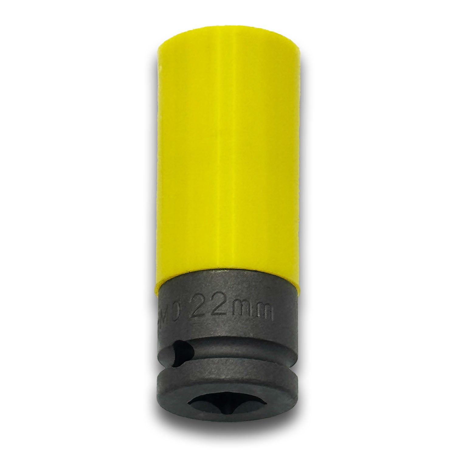 Thin-wall 22mm Steel Socket with Plastic Sleeve to Protect Wheels 1/2" Drive - Metric (Made in Taiwan)