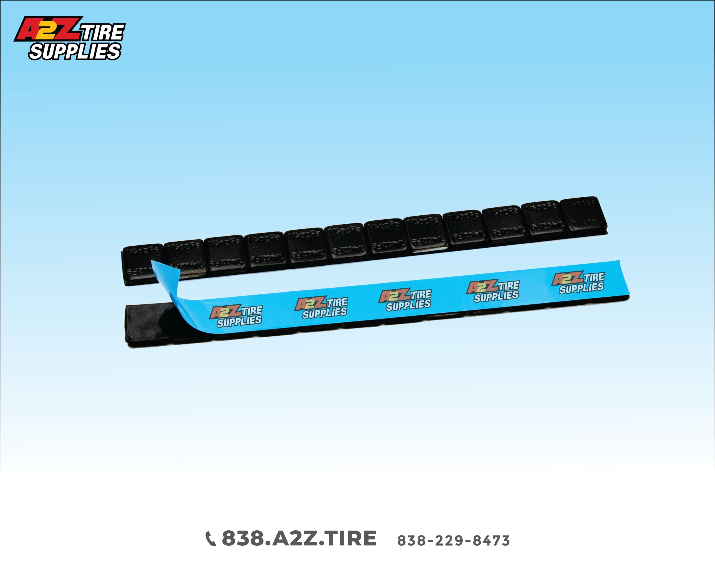 FE Low Profile Adhesive Wheel Weights 1/4 Oz Segments Blue Tape (600 Pcs)