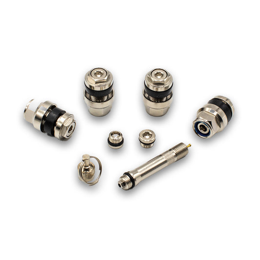 VH515-4 Hidden/Flush Valves Set of 4 Valves and Air Pipe for Custom Rims - 0.453" Hole