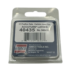 Positive Rake Carbide Insert Bits, 10-Pack | Fits Accu-Turn Brake Lathes | Part #40435