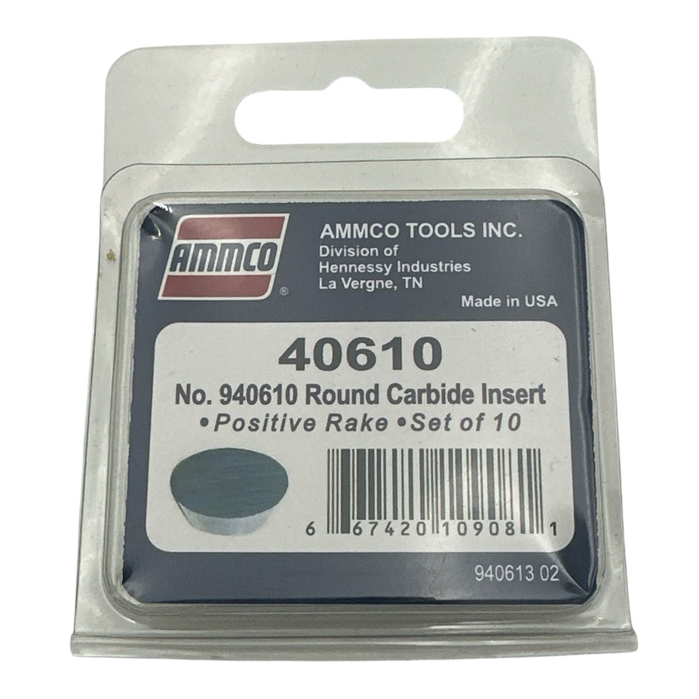 Round Carbide Insert Bits, 10-Pack, Fits AMMCO Brake Lathes, Part #40610, alternate view