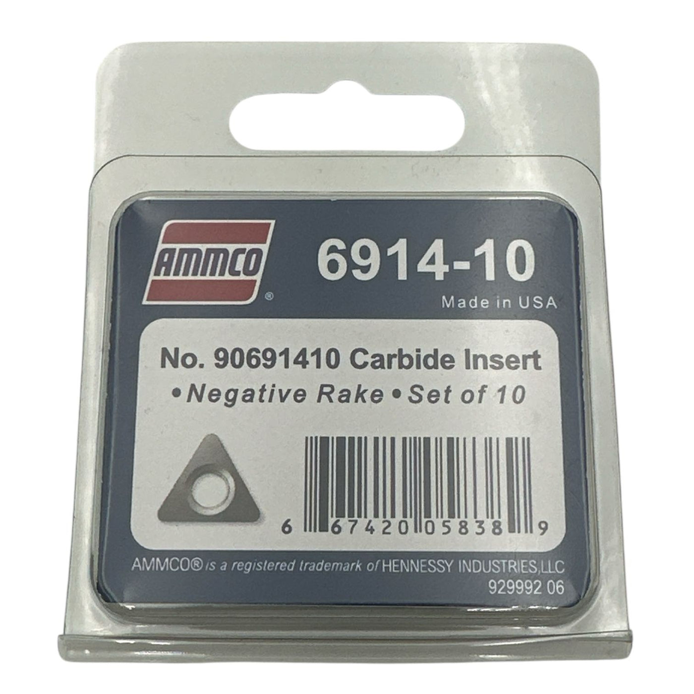 Negative Rake Carbide Insert Bits, 10-Pack, Fits AMMCO Brake Lathes, Part #6914-10, alternate view