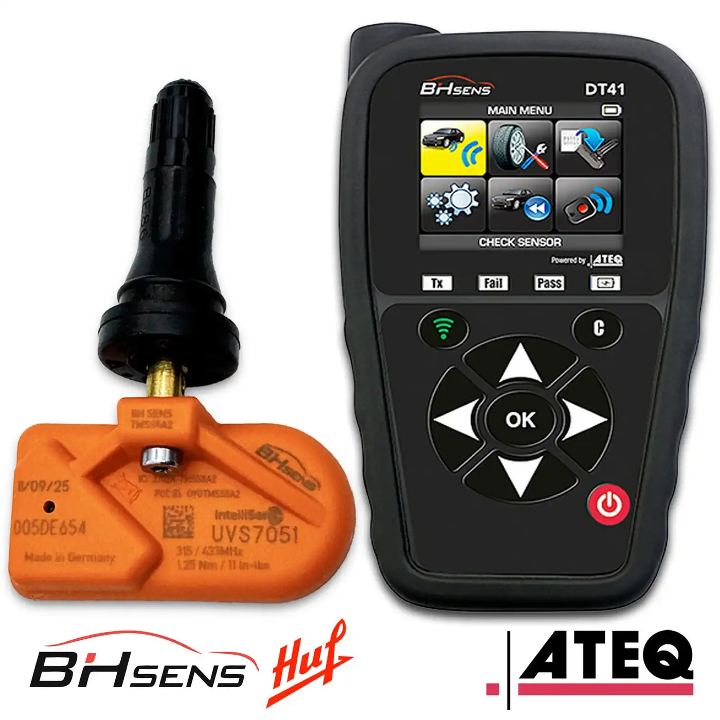 20x UVS7051 Dual-Band TPMS Sensors + ATEQ DT41 Scanner