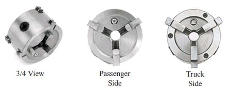 Double-Sided Quick-Chuck Adapter Kit with Backing Plates, Fits 1" Arbor AMMCO, Accu-Turn & FMC Brake, alternate view