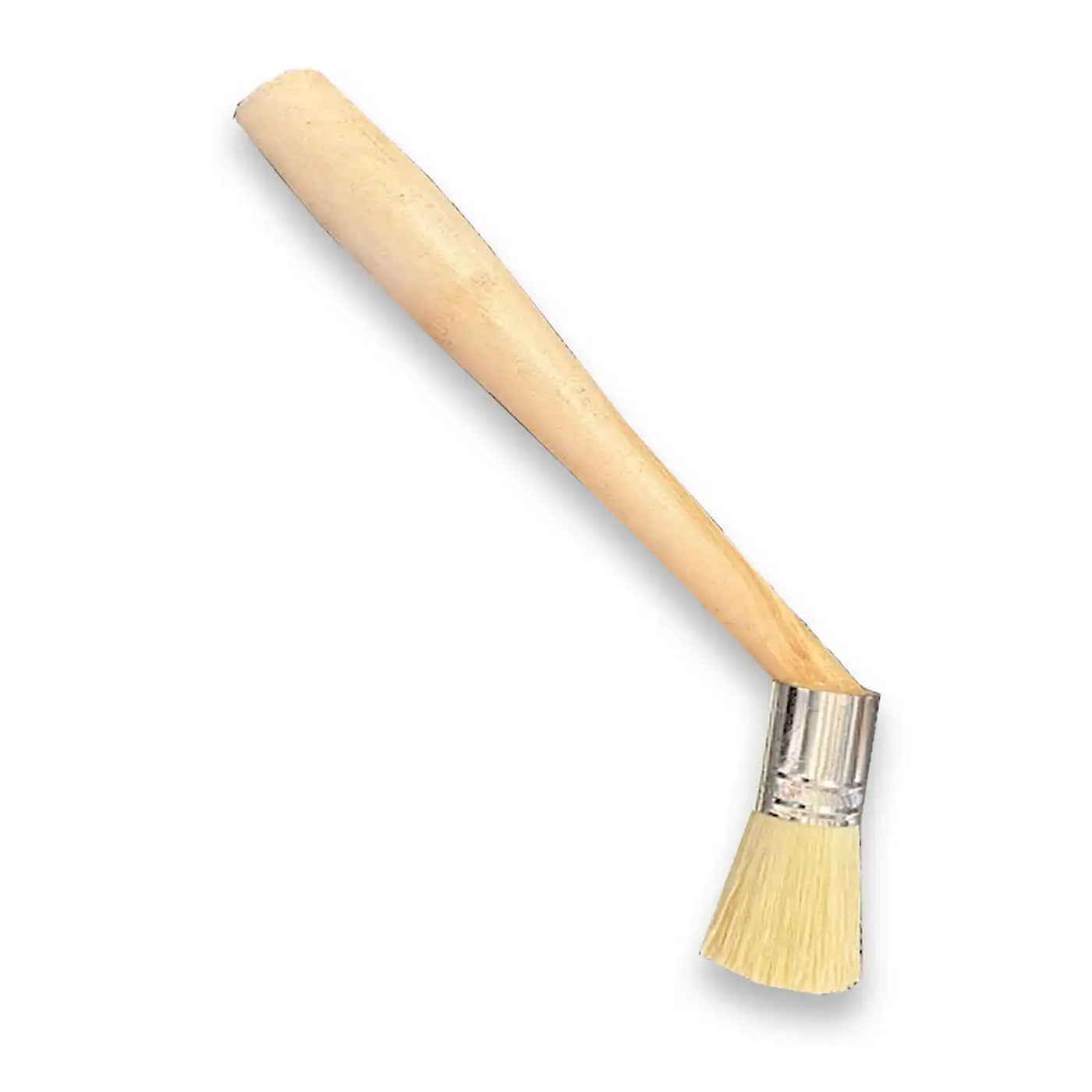 Euro-Style Angled Lube Brush - Wooden Handle, Tire Mounting Paste Applicator