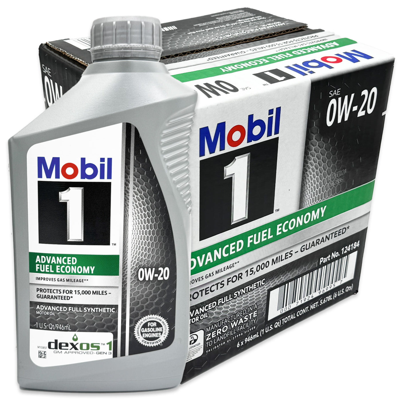6-Pack Mobil 1 0W-20 Advanced Full Synthetic Motor Oil, 1 QT