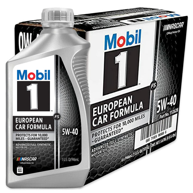 6-Pack Mobil 1 5W-40 European Full Synthetic Motor Oil, 1 QT