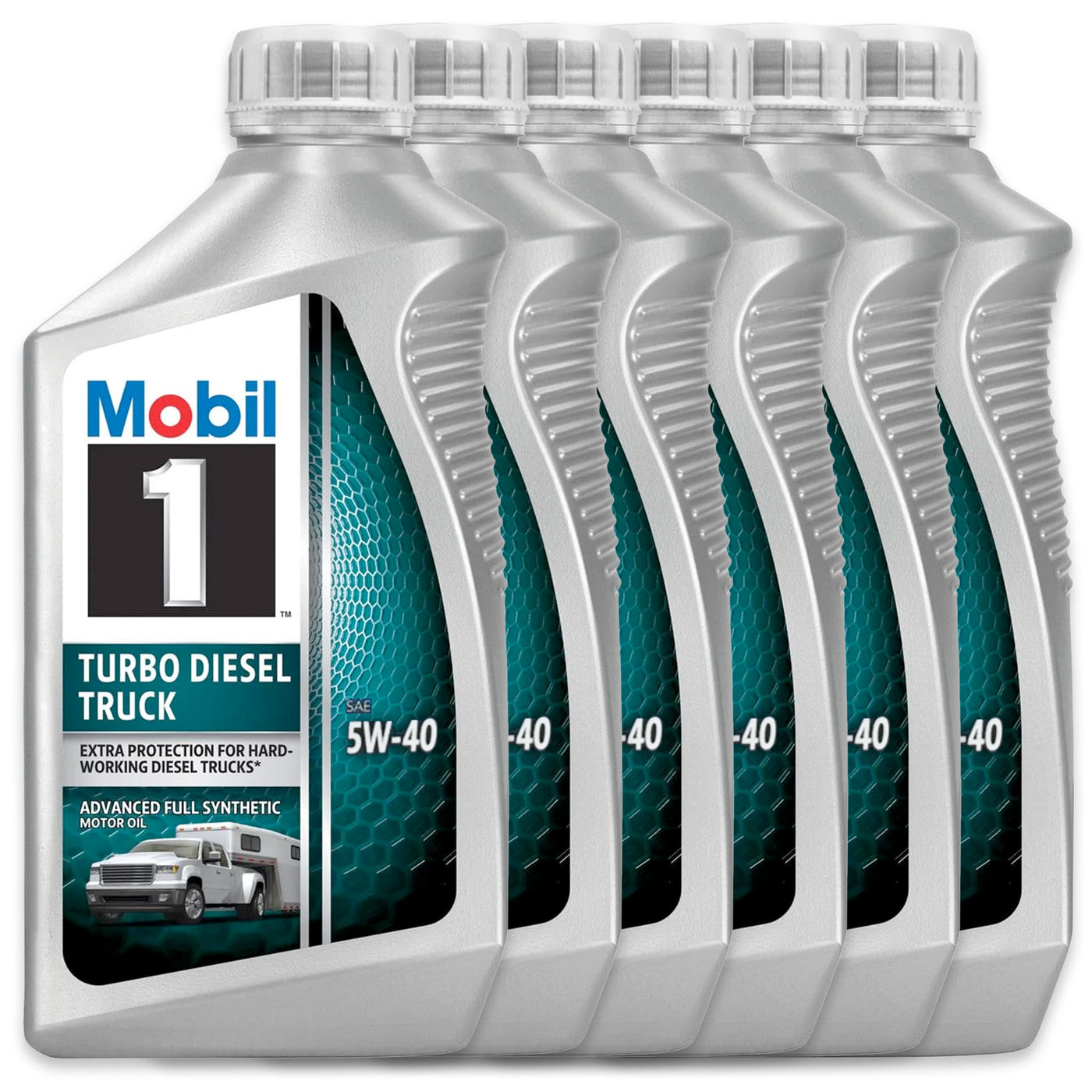 6-Pack Mobil 1 5W-40 Turbo Diesel Truck Full Synthetic Motor Oil, 1 QT, additional view 4