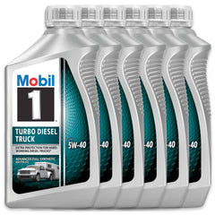 6-Pack Mobil 1 5W-40 Turbo Diesel Truck Full Synthetic Motor Oil, 1 QT, additional view 4