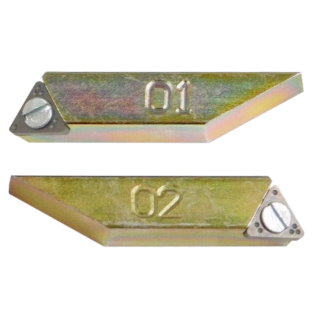 Negative Rake Tool Holder Set, Left + Right with 2 Carbide Inserts, Fits AMMCO Brake Lathes, Part #6999