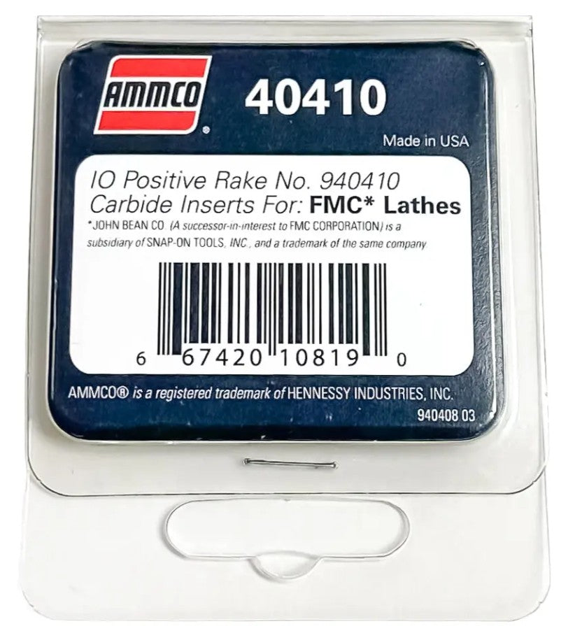 Positive Rake Carbide Insert Bits, 10-Pack, Fits FMC Brake Lathes, Part #40410, additional view 3