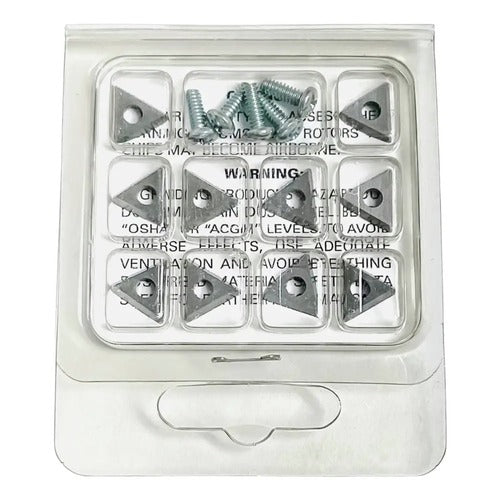 Positive Rake Carbide Insert Bits, 10-Pack, Fits FMC Brake Lathes, Part #40410, additional view 3
