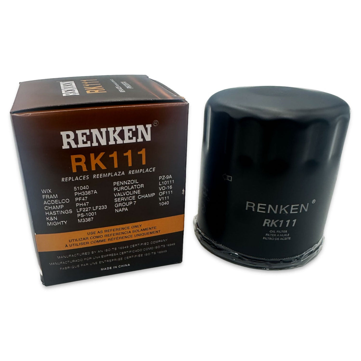 RK111 Engine Oil Filters for Chevrolet, Buick, Pontiac, Oldsmobile - Case of 12, alternate view
