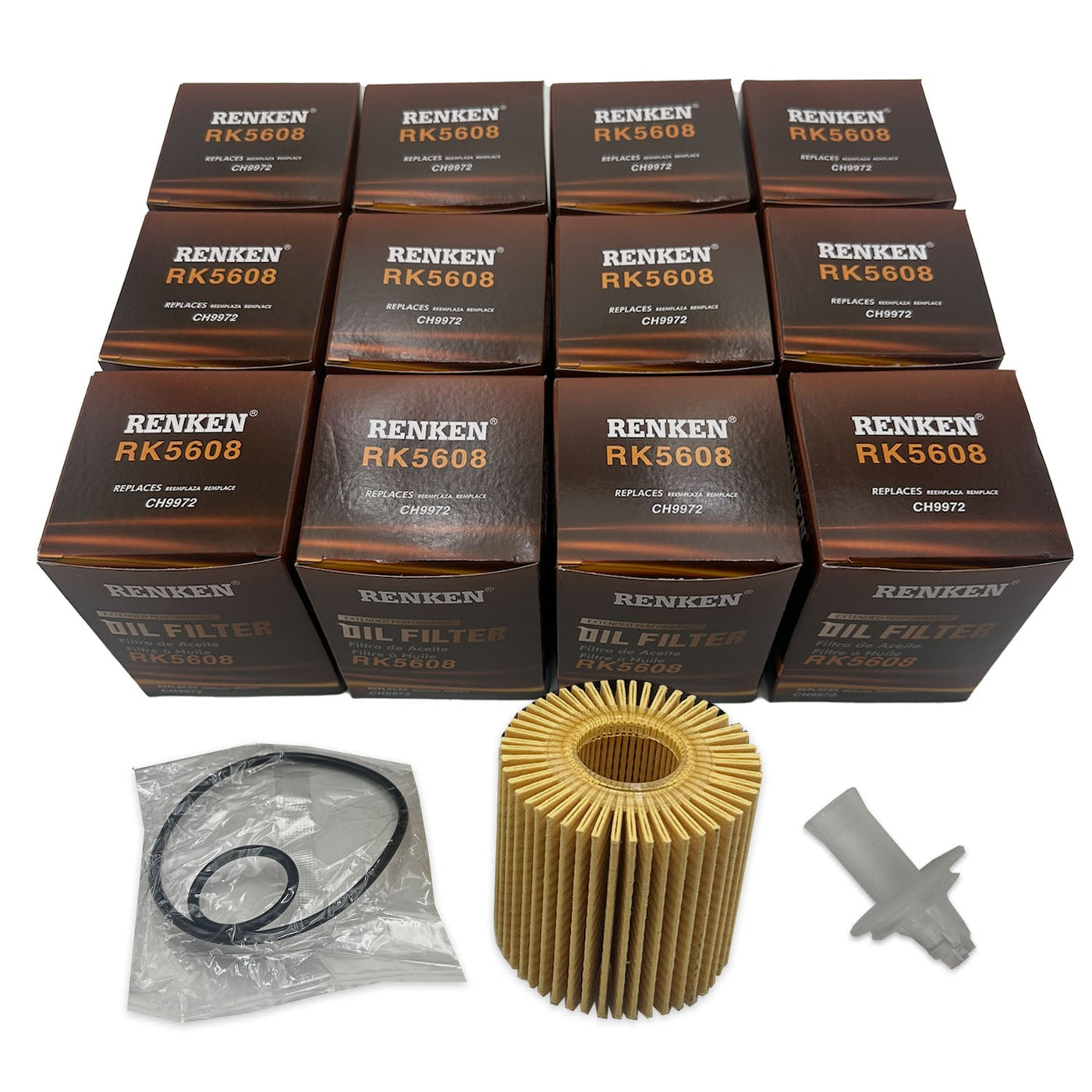 RK5608 Engine Oil Filters for Toyota, Lexus, Scion - Case of 12, alternate view