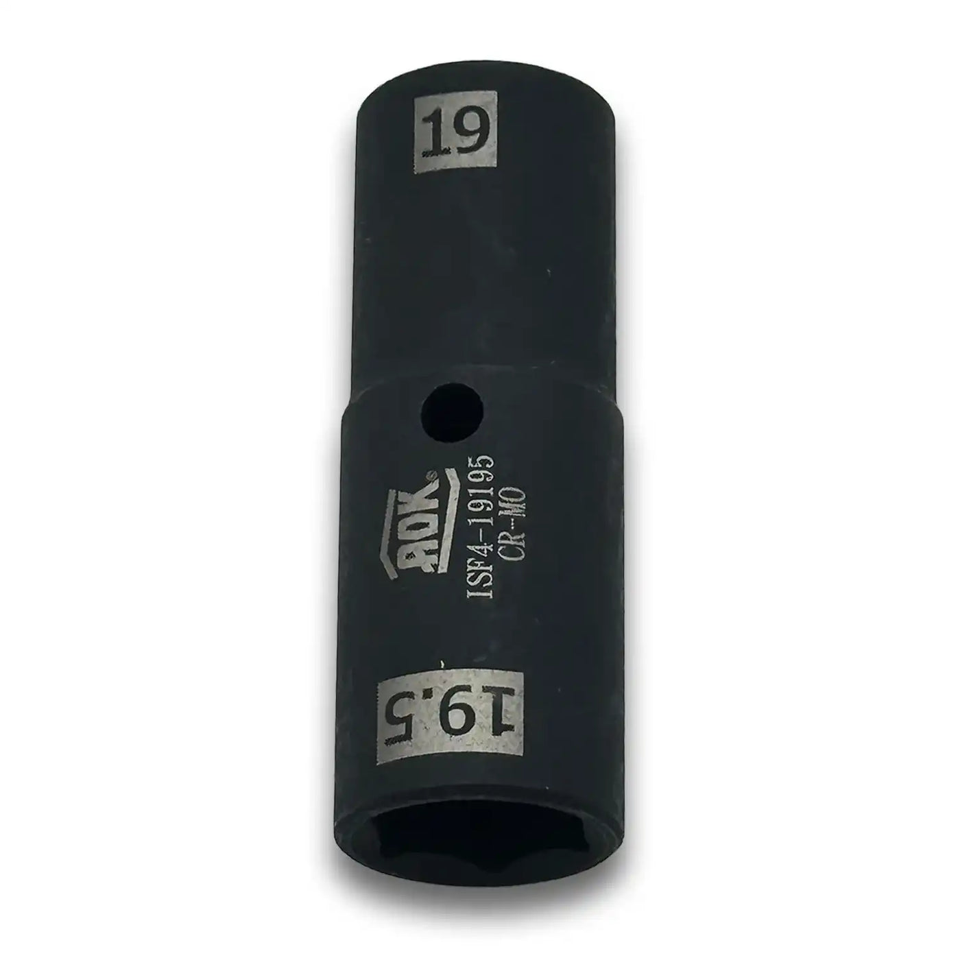 Thin-Wall Flip Socket 19mm x 19.5mm Metric - 1/2" Drive, Cr-Mo Steel