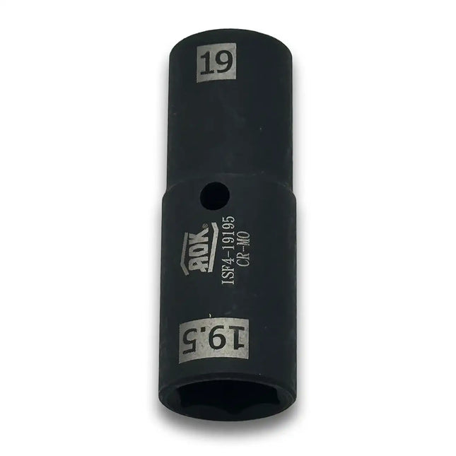 Thin-Wall Flip Socket 19mm x 19.5mm Metric - 1/2" Drive, Cr-Mo Steel