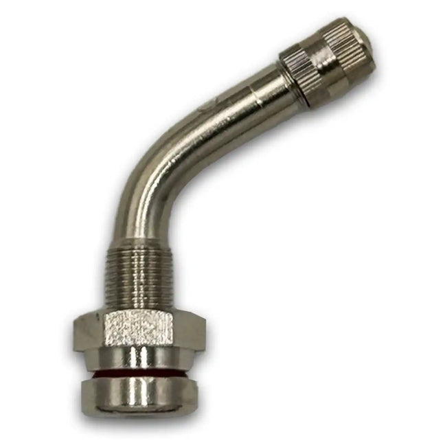 TR543D Nickel O-Ring Clamp-In Truck Valve Stem 2.4" 60deg. Bend