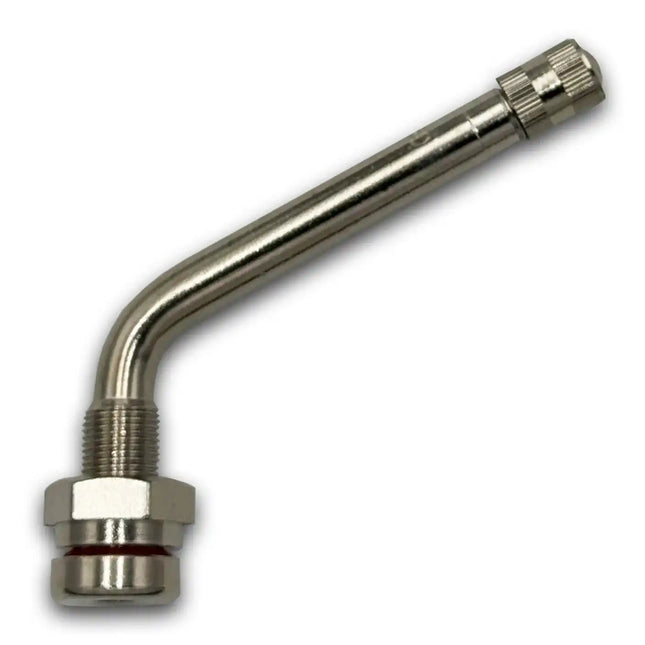 TR545D Nickel O-Ring Clamp-In Truck Valve Stem 3.5" 60deg. Bend