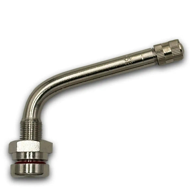 TR545E Nickel O-Ring Clamp-In Truck Valve Stem 3.5" 75deg. Bend