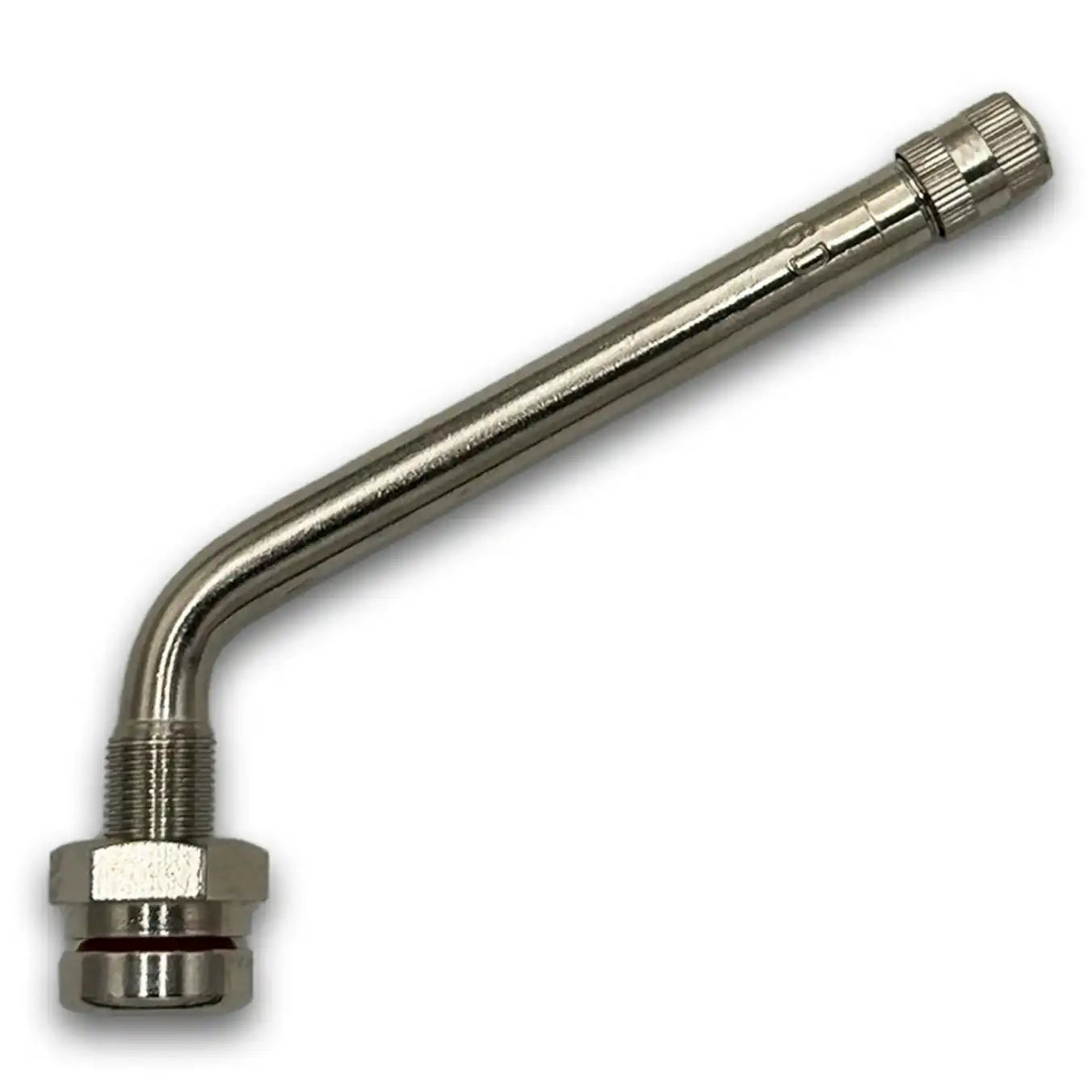 TR546D Nickel O-Ring Clamp-In Truck Valve Stem 4.25" 60deg. Bend