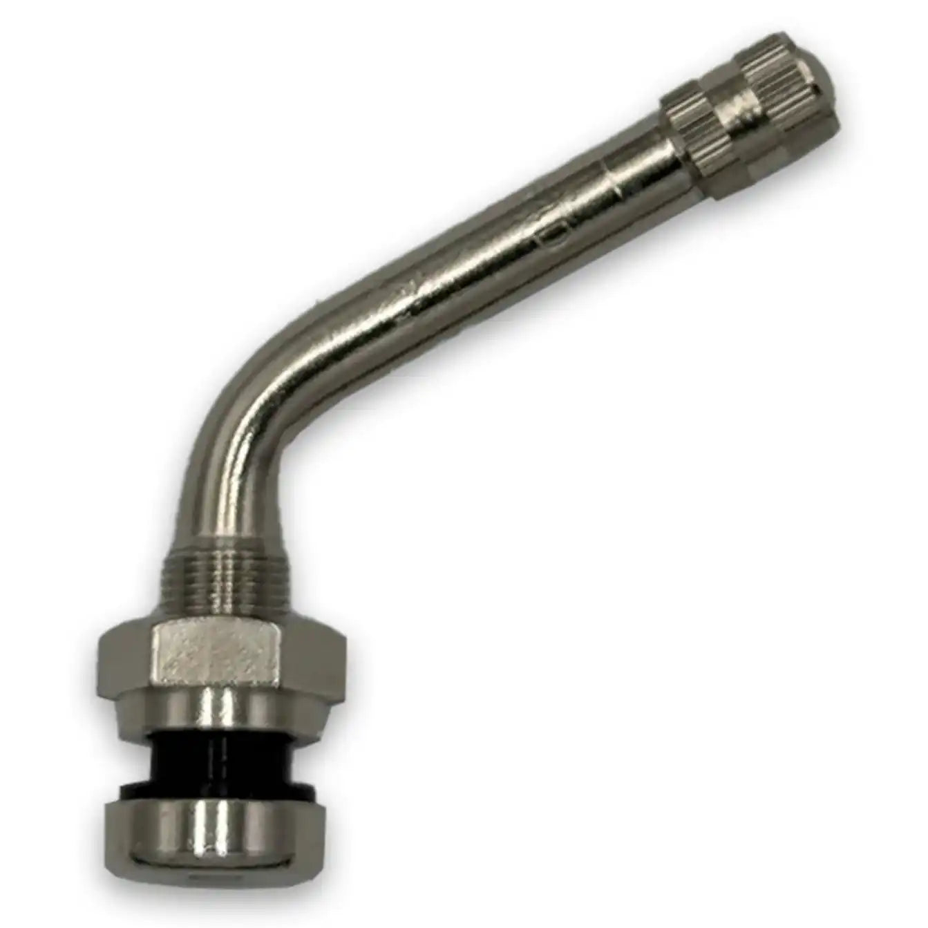 TR554D Nickel O-Ring Clamp-In Truck Valve Stem 3" 60deg. Bend