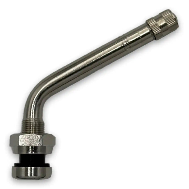 TR555D Nickel O-Ring Clamp-In Truck Valve Stem 3.5" 60deg. Bend
