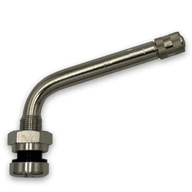 TR555E Nickel O-Ring Clamp-In Truck Valve Stem 3.5" 75deg. Bend