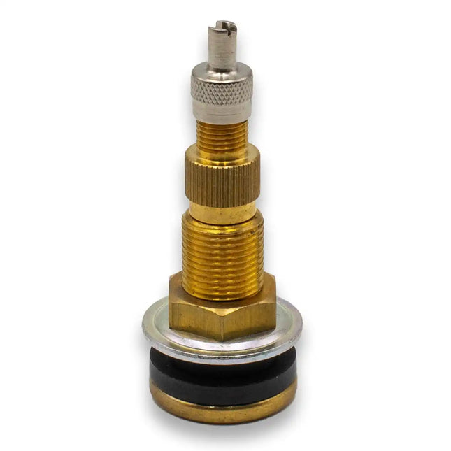 TR618A Brass Clamp-In Tractor Grader Valve Stem 2.3" Straight