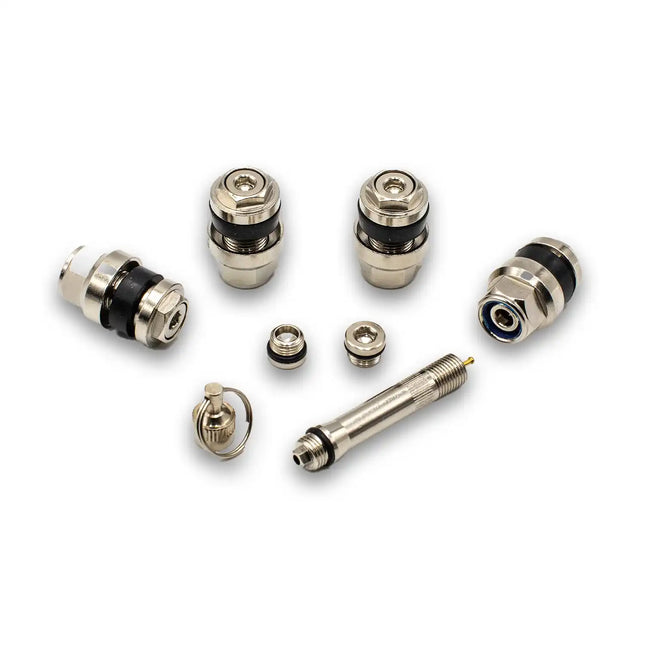 VH515-4 Hidden Flush-Mount Tire Valve Stem Set of 4 with Air Pipe for Custom Wheels - 0.453"