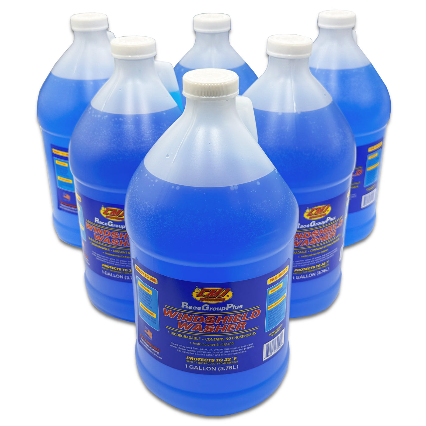 Windshield Washer Fluid, 1 Gal - Case of 6 | Race Group Plus
