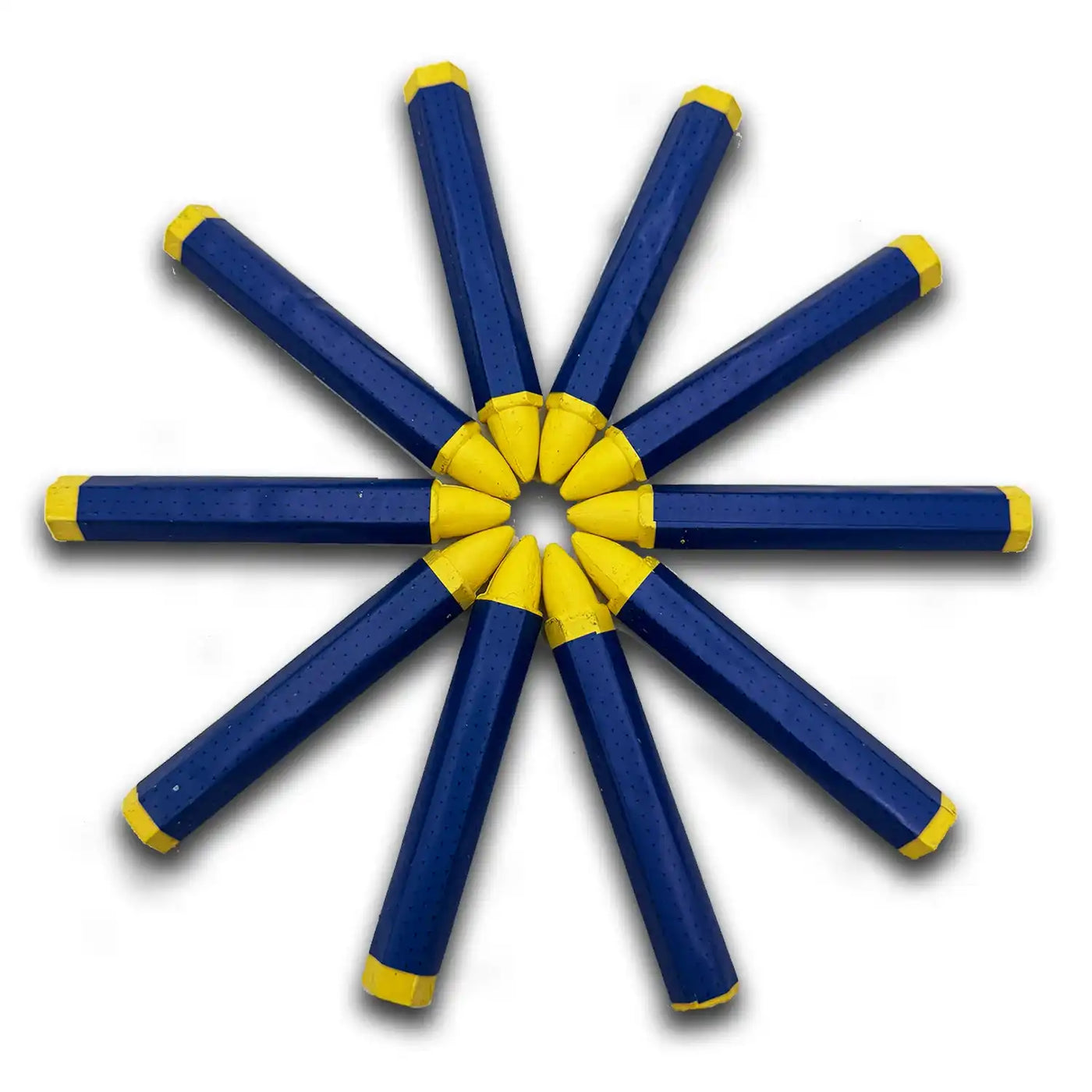 Yellow Rubber-Safe Tire Marking Crayon - 10/Box, High-Visibility Marks on All Tires, alternate view
