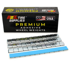 1/4 oz Zinc Plated Steel Adhesive Wheel Weights - Blue Tape, 50 Strips / 600 Segments, additional view 5