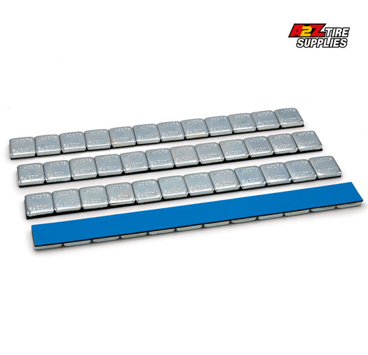 1/4 oz (600 PCS) -  Low Profile Steel Adhesive Wheel Weights – Zinc Plated - (Blue Tape) - a2ztiresupplies
