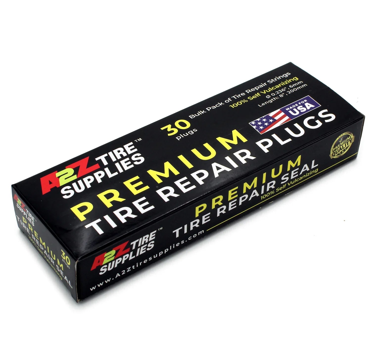 A2Z-408-30 8" Brown Self-Vulcanizing Tire Plug String Inserts For Tubeless Flat Tire Puncture Repair Seal - A2Z Tire Supplies