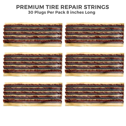 A2Z-408-30 - 8" Brown Thick Self-Vulcanizing Tire Repair Plug String Inserts - A2Z Tire Supplies