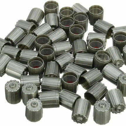 A2Z-703-100 - O-Ring Gray Tire Valve Stem Caps for Cars, Trucks & Motorcycles - A2Z Tire Supplies