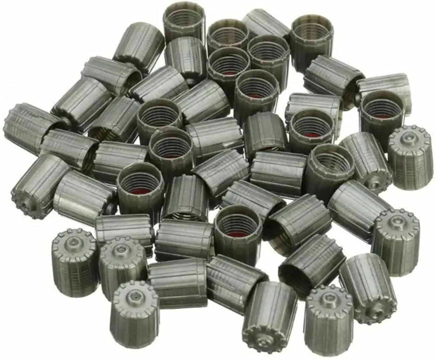 Gray Valve Stem Caps with O-Ring Seal - Universal | Cars, Trucks & Motorcycles