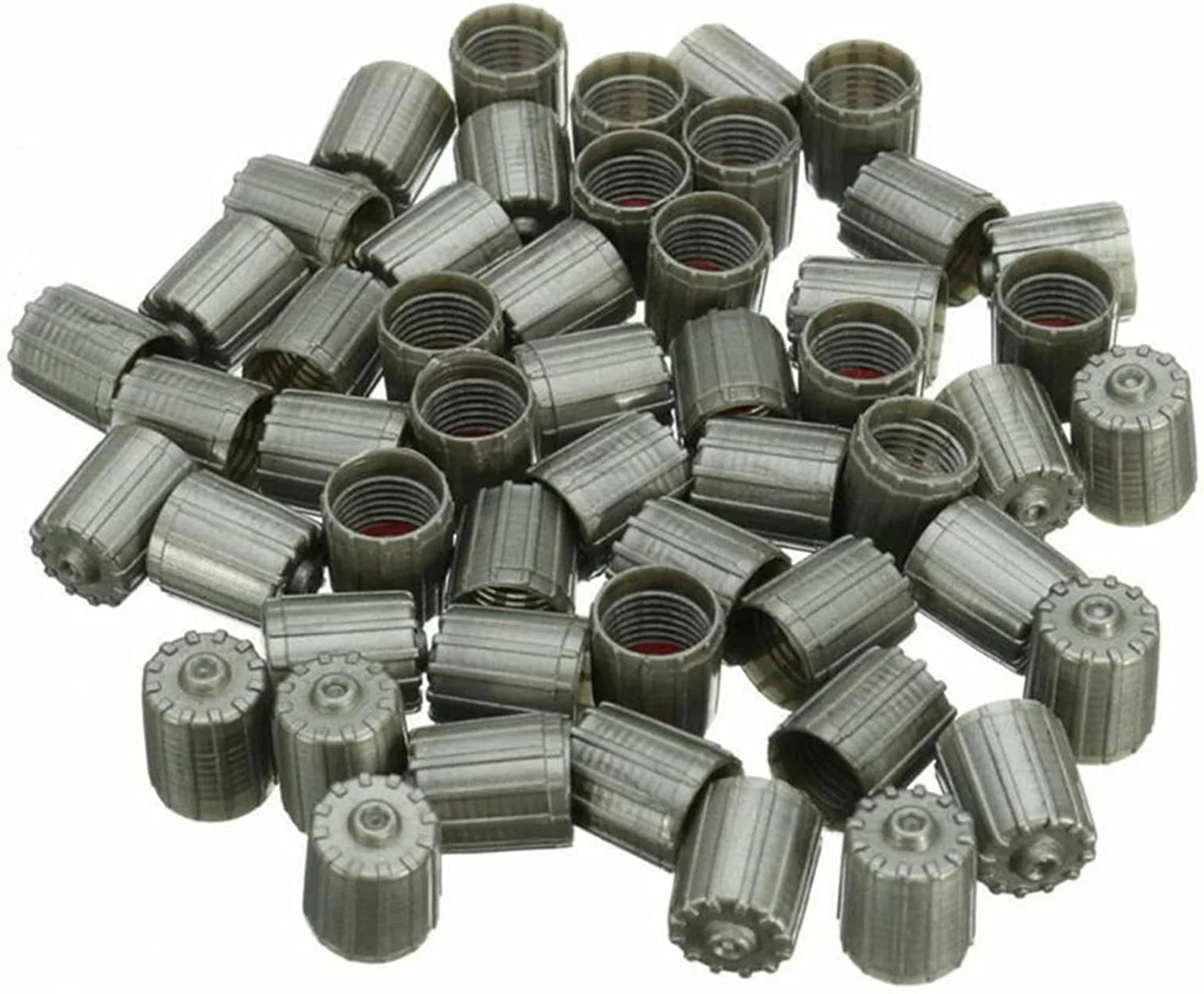 A2Z-703-100 Premium Gray Tire Valve Stem Caps fits Cars, Trucks, Motorcycles & SUVs with Seal - A2Z Tire Supplies