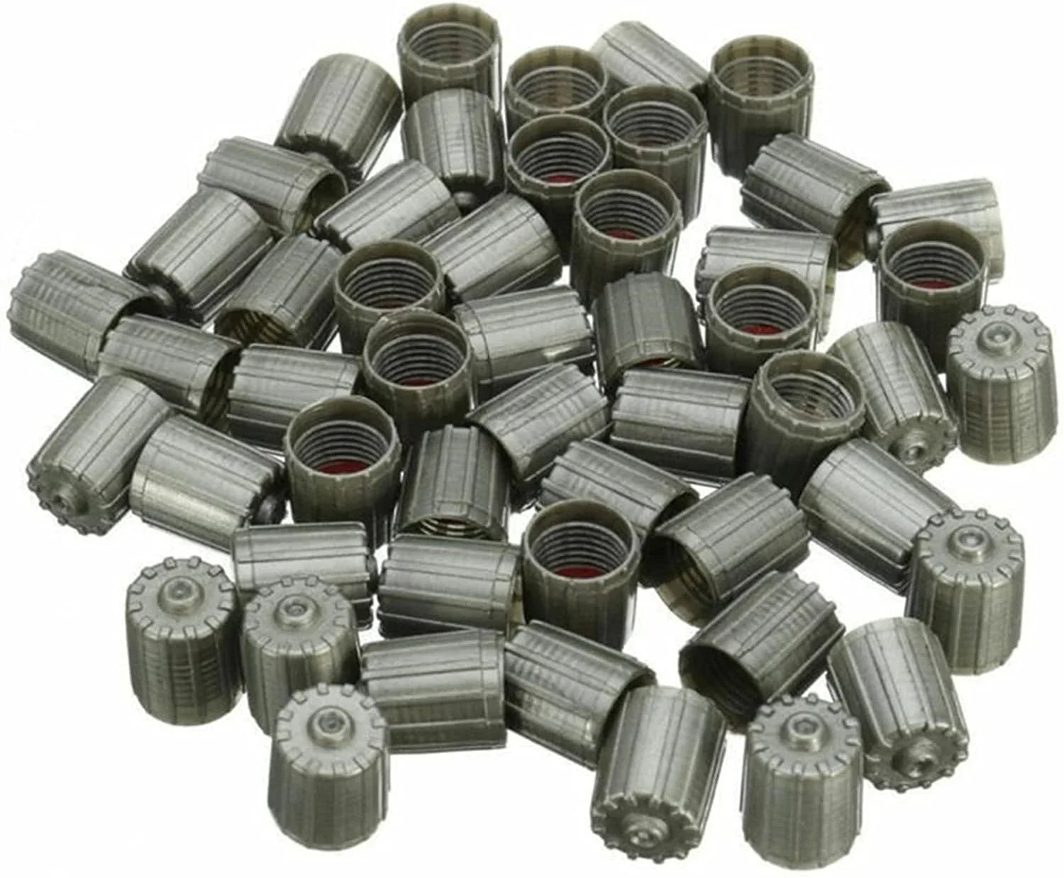 A2Z-703-100 Premium Gray Tire Valve Stem Caps fits Cars, Trucks, Motorcycles & SUVs with Seal - A2Z Tire Supplies