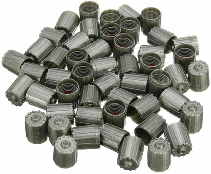 A2Z-703-100 Premium Gray Tire Valve Stem Caps fits Cars, Trucks, Motorcycles & SUVs with Seal - A2Z Tire Supplies